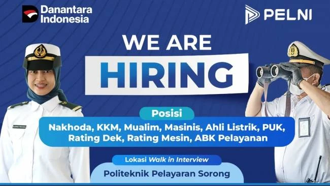 Lowongan kerja PT Pelni 2026. (Sumber: Instagram/pelni162_sorong)