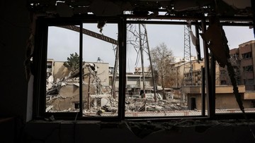 Foto Bangunan di Iran Rusak: (Majid Asgaripour/WANA via REUTERS)