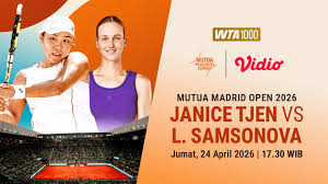 Janice Tjen Hadapi Ujian Berat Kontra Ludmilla Samsonova di Babak Kedua Madrid Open 2026