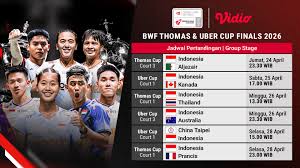 Catat Tanggalnya! Panduan Lengkap Saksikan Perjalanan Tim Garuda di Fase Grup Piala Thomas & Uber 2026