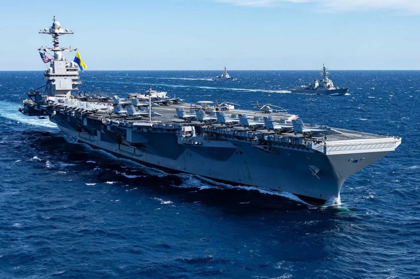 Pasca-Operasi Panjang, Kapal Induk Nuklir USS Gerald R. Ford Kembali ke Pangkalan di Amerika Serikat