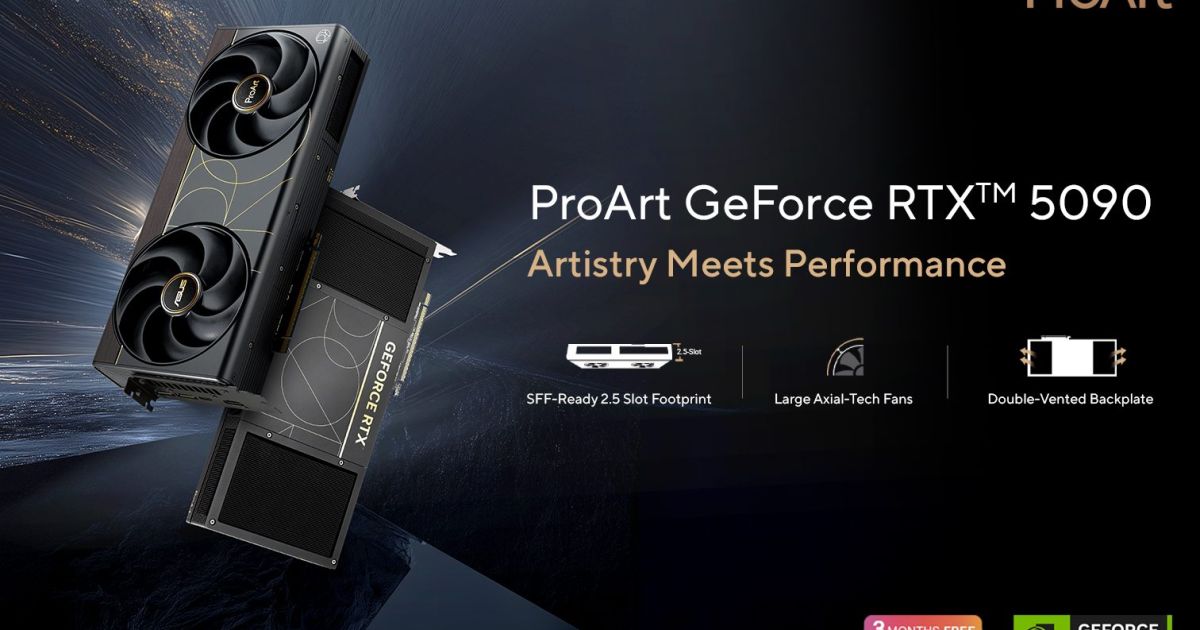 ASUS ProArt RTX 5090 Resmi Meluncur, Performa AI dan Kreatif di Desain Ringkas