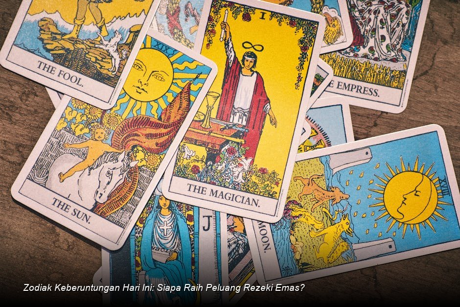 Ilustrasi konstelasi rasi bintang yang memancarkan cahaya keemasan di atas peta langit malam yang gelap.